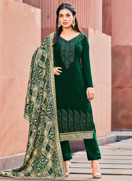 Green Colour Vouch Naari 4 Georgette Designer Fancy Festive Wear Salwar Suit Collection 934